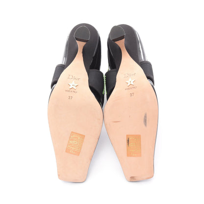 Christian Dior × Roger Vivier 62-22 パンプス エナメルレザー ファブリック ブラック イエローグリーン クリスチャンディオール シューズ Christian Dior
