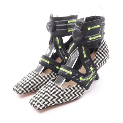 Christian Dior × Roger Vivier 62-22 パンプス 千鳥柄 ファブリック ブラック ホワイト イエローグリーン クリスチャンディオール シューズ Christian Dior