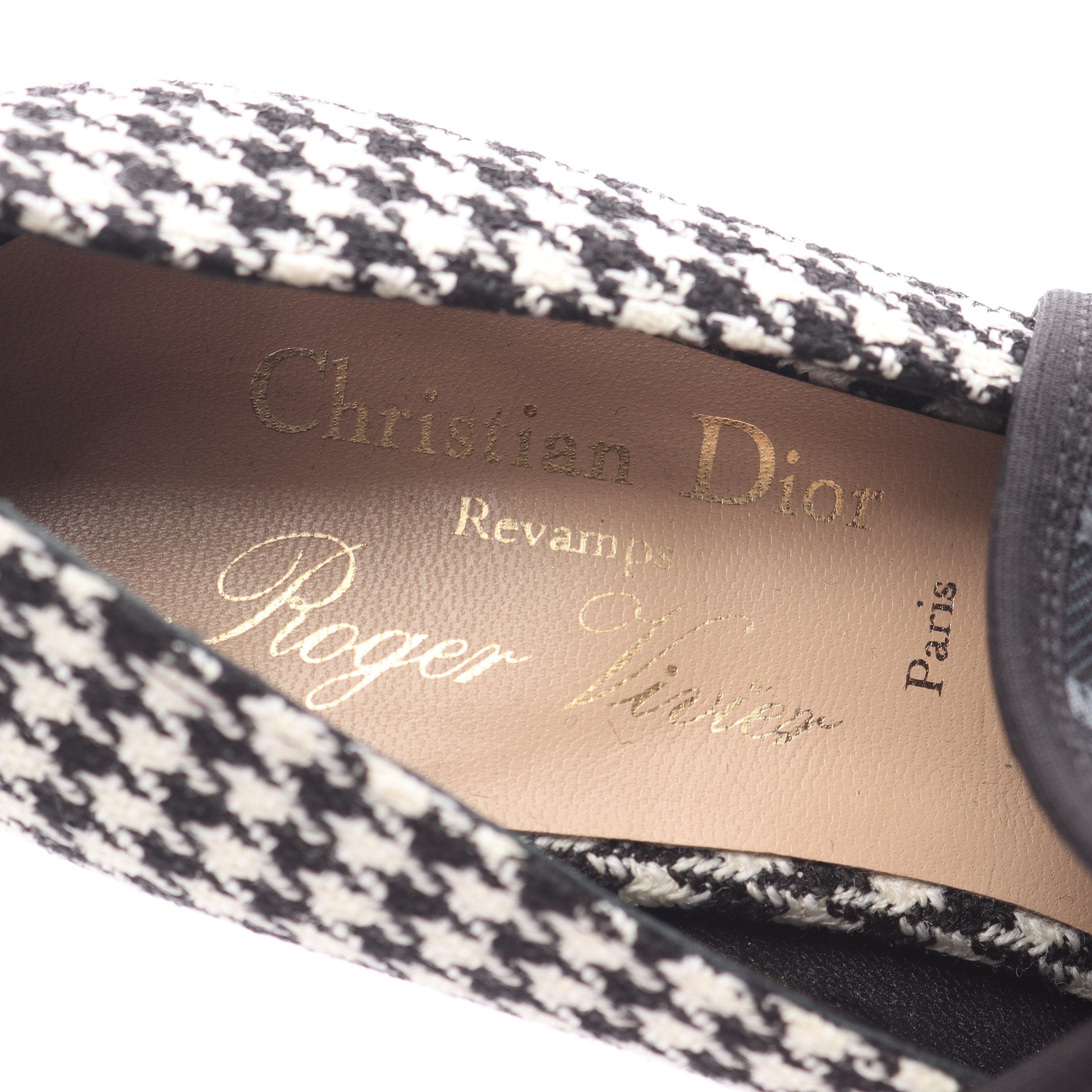 Christian Dior × Roger Vivier 62-22 パンプス 千鳥柄 ファブリック