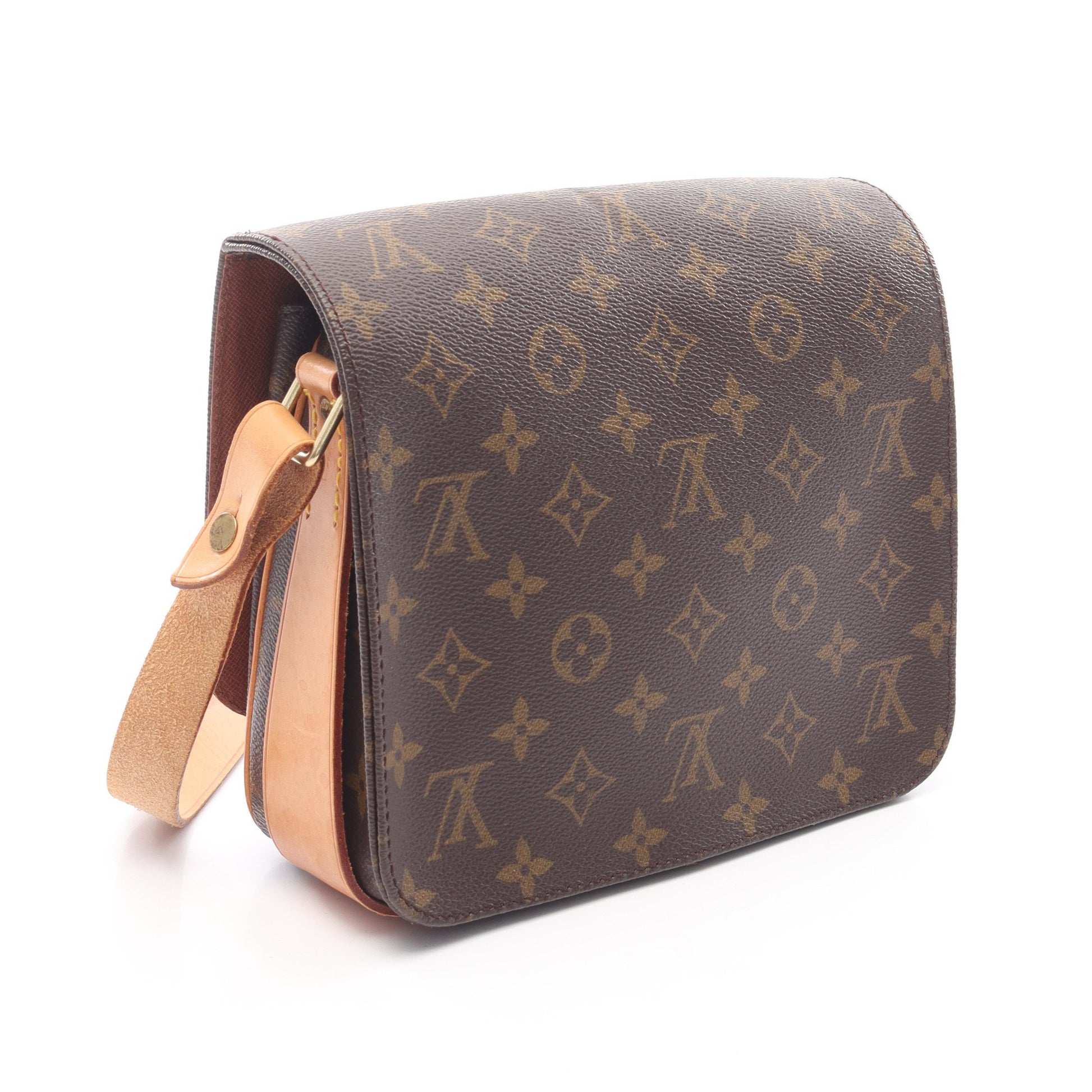 カルトシエールMM モノグラム ショルダーバッグ PVC レザー ブラウン ルイヴィトン バッグ LOUIS VUITTON