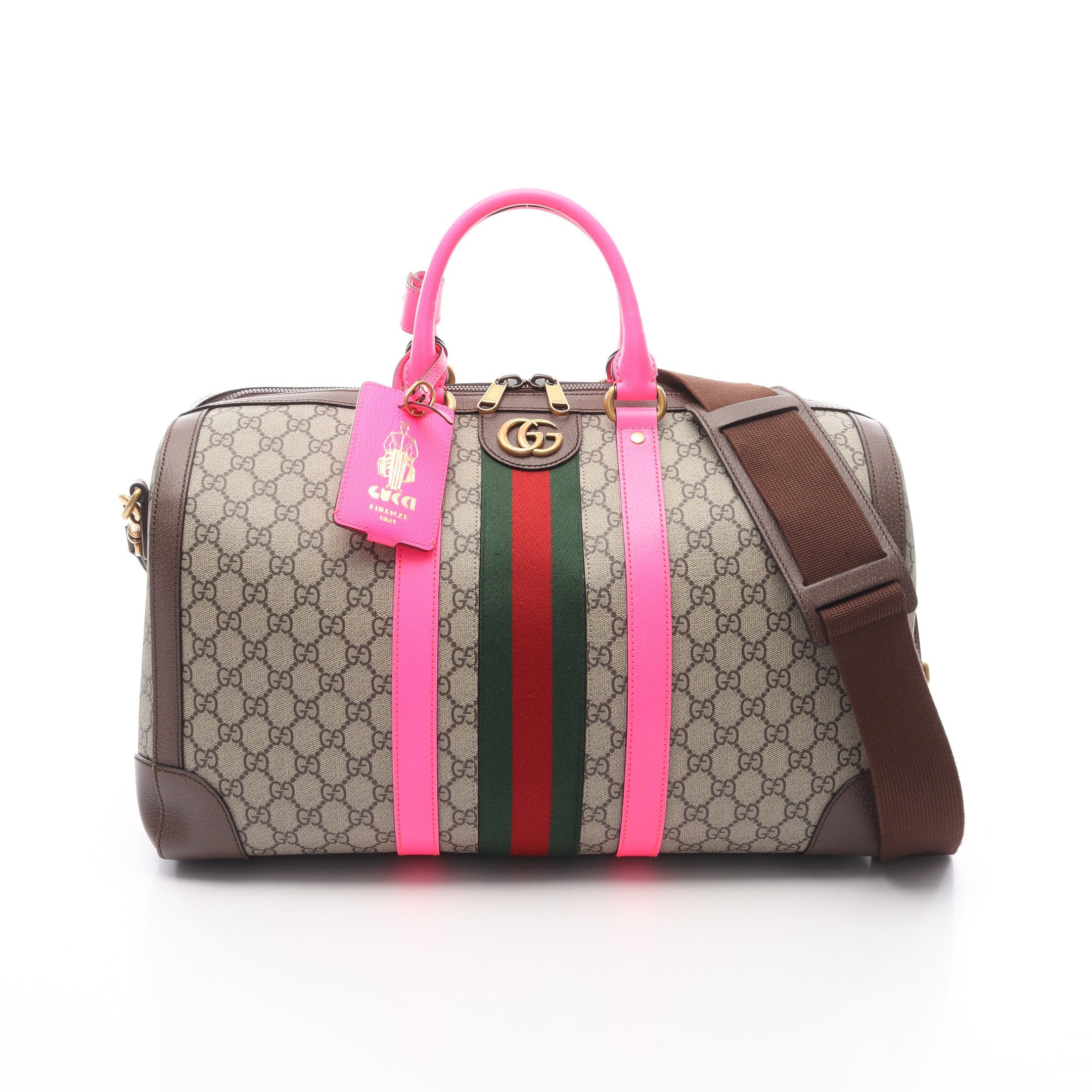 ミディアム ダッフルバッグ GGスプリーム ボストンバッグ PVC レザー