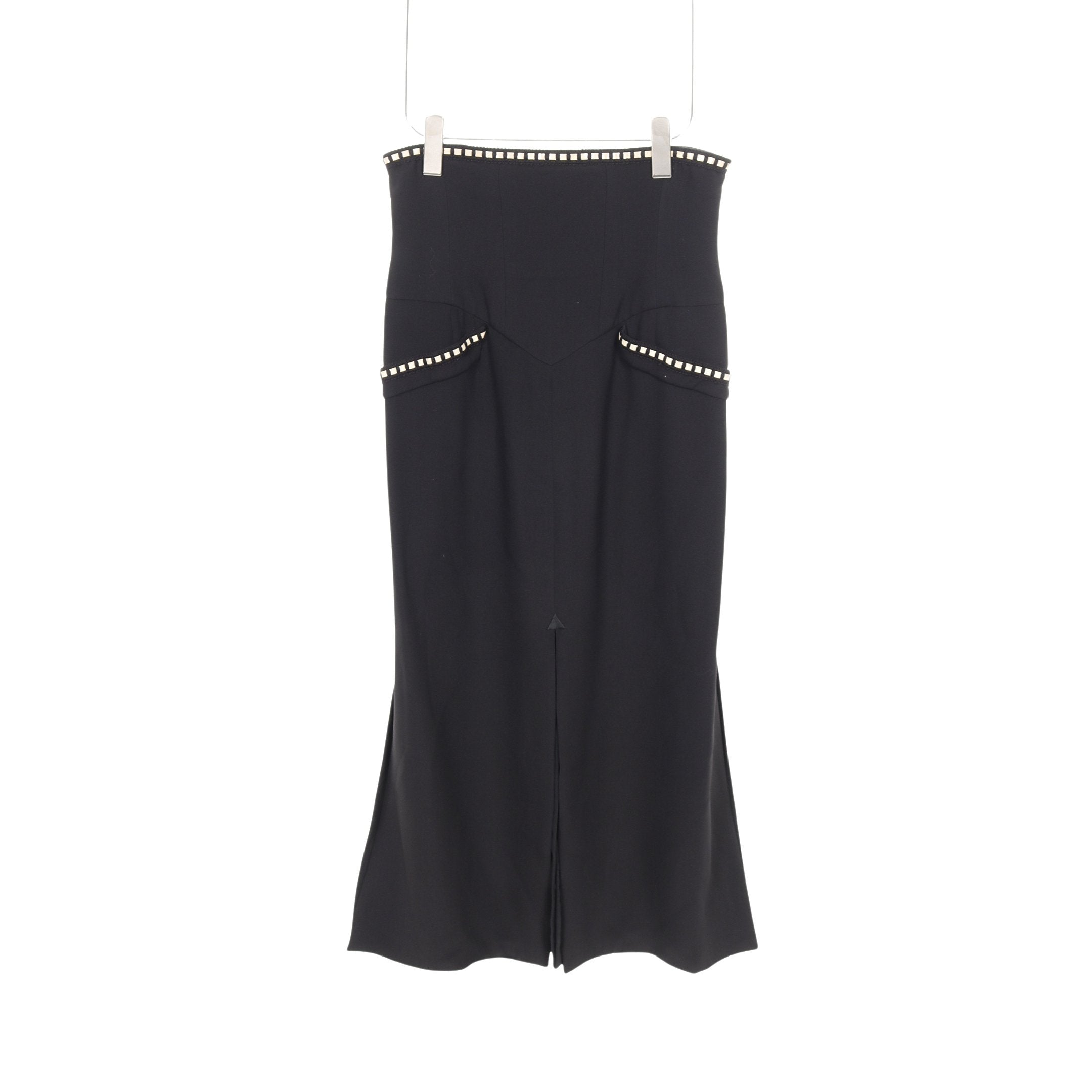 カメリアボタン ノーカラージャケット セットアップ スカートスーツ