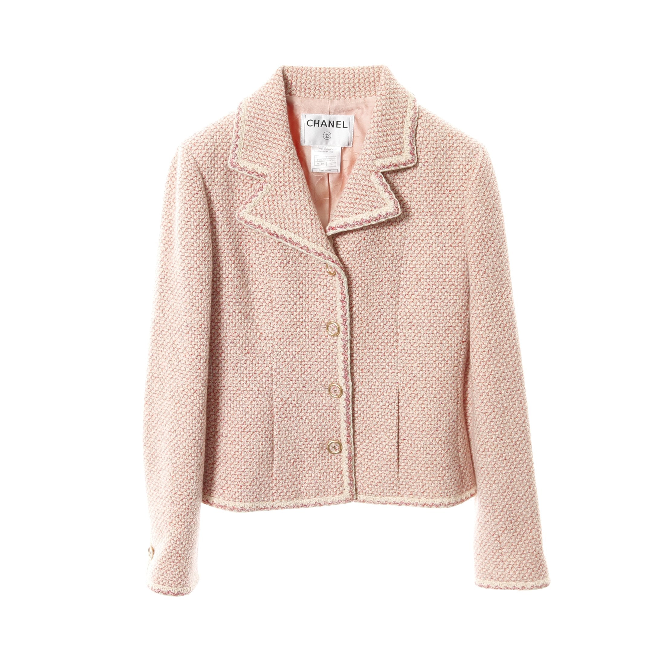 シャネル CHANEL ジャケット ツイード ココボタン ウール ブラック シャネル ジャケット CHANEL ブラック ココボタン ウール コットン