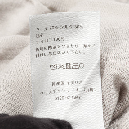 DIOR × Daniel Arsham ニット クルーネック ロゴ ウール シルク グレーベージュ ディオール トップス DIOR