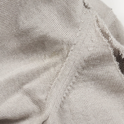 DIOR × Daniel Arsham ニット クルーネック ロゴ ウール シルク グレーベージュ ディオール トップス DIOR