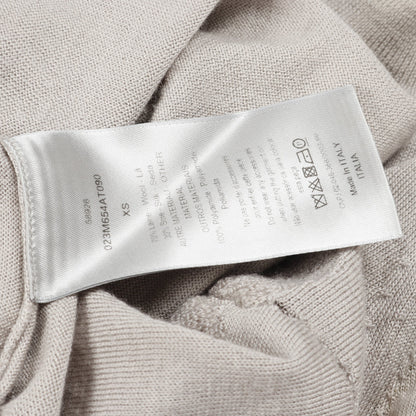 DIOR × Daniel Arsham ニット クルーネック ロゴ ウール シルク グレーベージュ ディオール トップス DIOR
