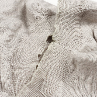DIOR × Daniel Arsham ニット クルーネック ロゴ ウール シルク グレーベージュ ディオール トップス DIOR