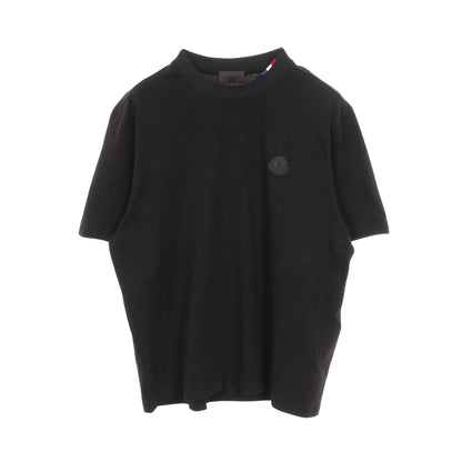 Tシャツ クルーネック 半袖 ワンポイント コットン ブラック 