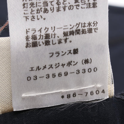 Tシャツ クルーネック 半袖 コットン ネイビー エルメス トップス HERMES