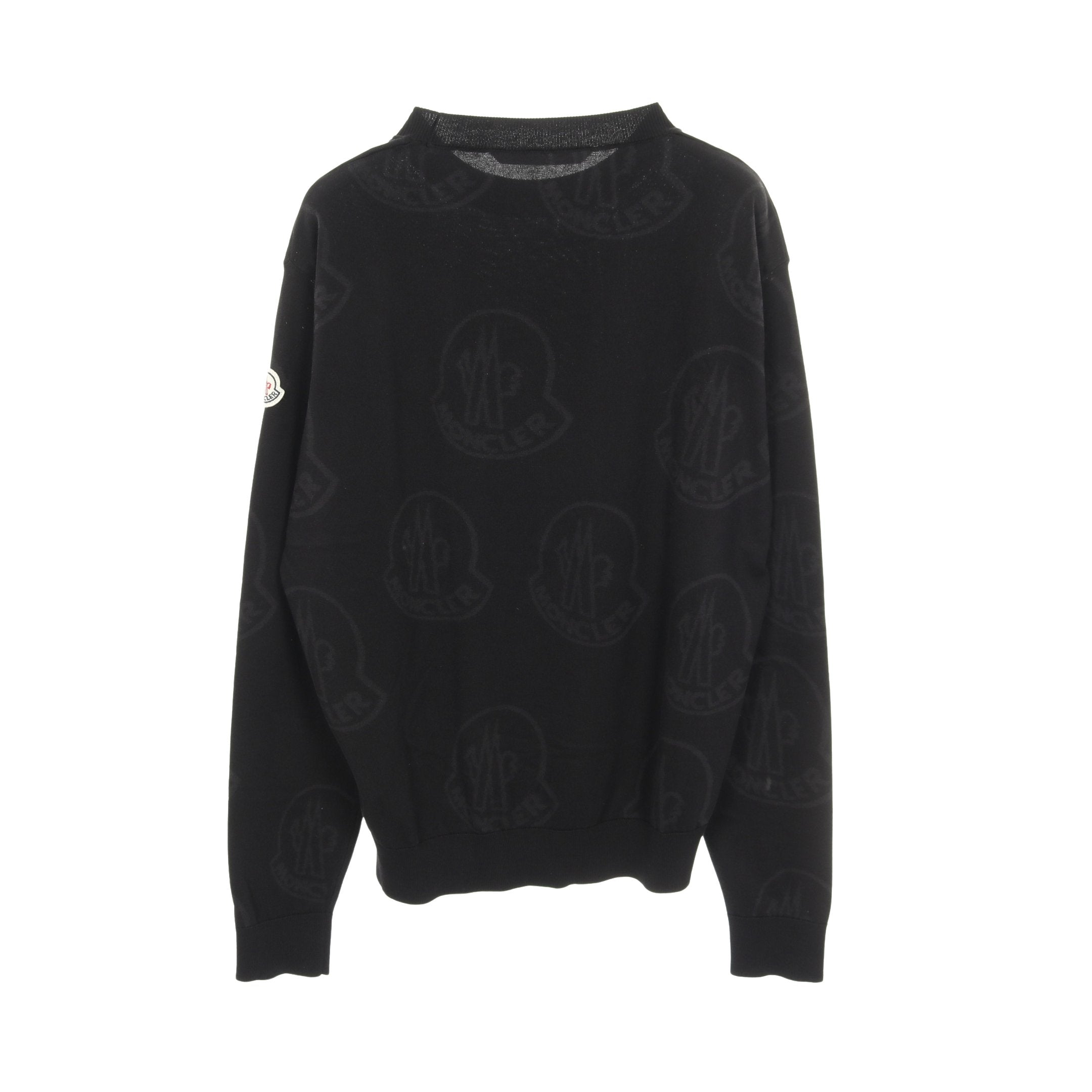 MONCLER クルーネックセーター ブラック MONCLER 黒 クルーネックニット
