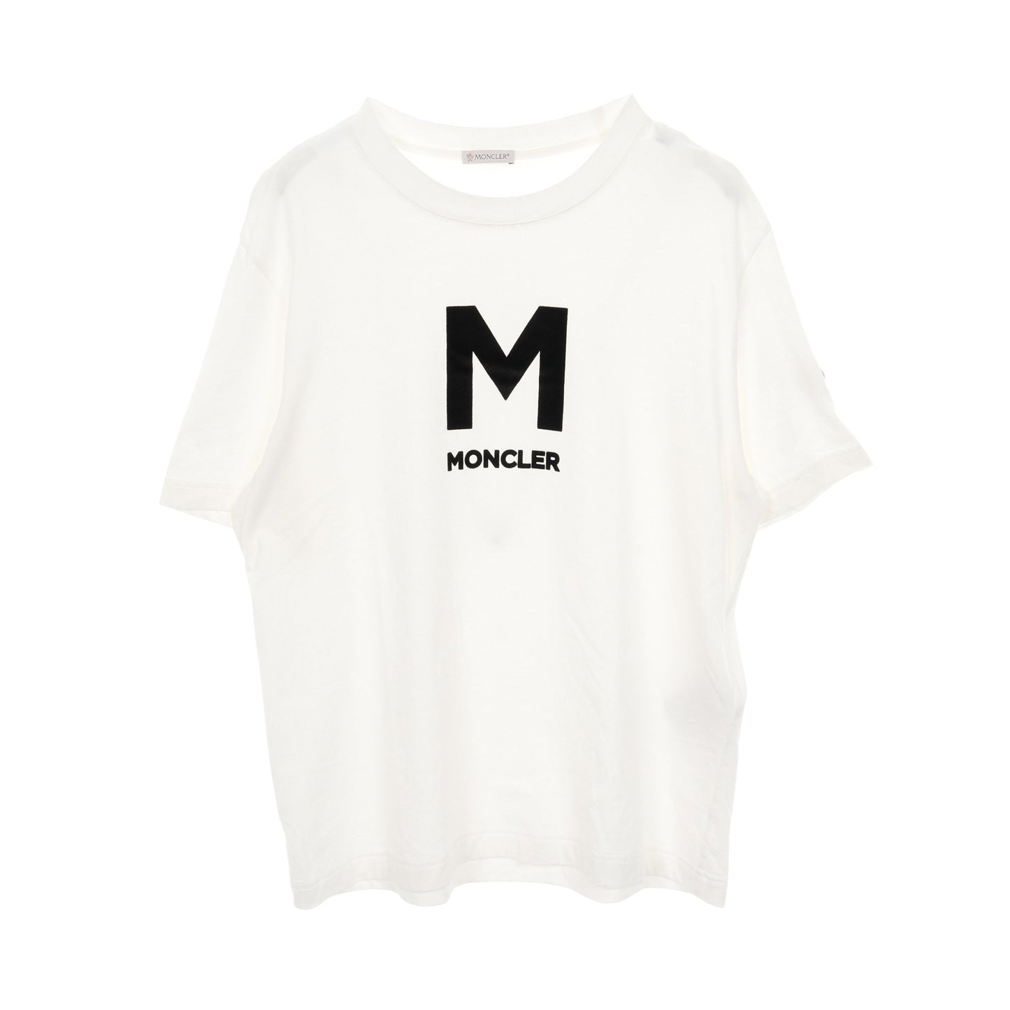 Tシャツ クルーネック 半袖 ロゴ コットン ホワイト モンクレール トップス MONCLER