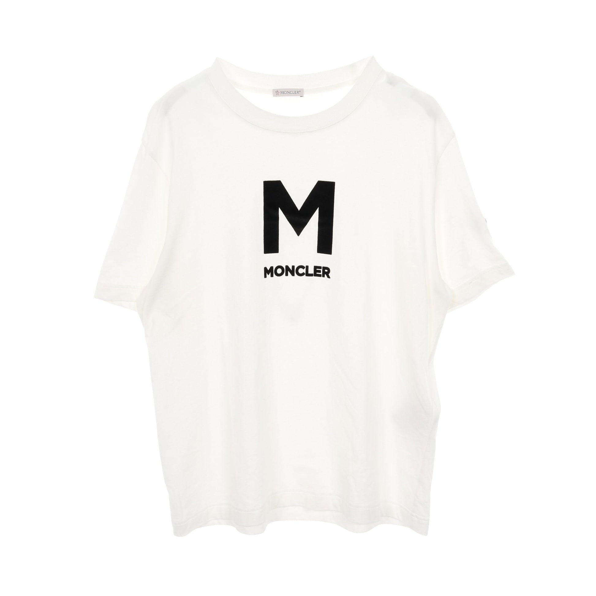 Tシャツ クルーネック 半袖 ロゴ コットン ホワイト モンクレール トップス MONCLER