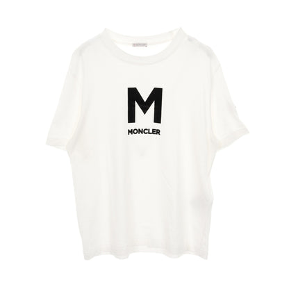 Tシャツ クルーネック 半袖 ロゴ コットン ホワイト モンクレール トップス MONCLER
