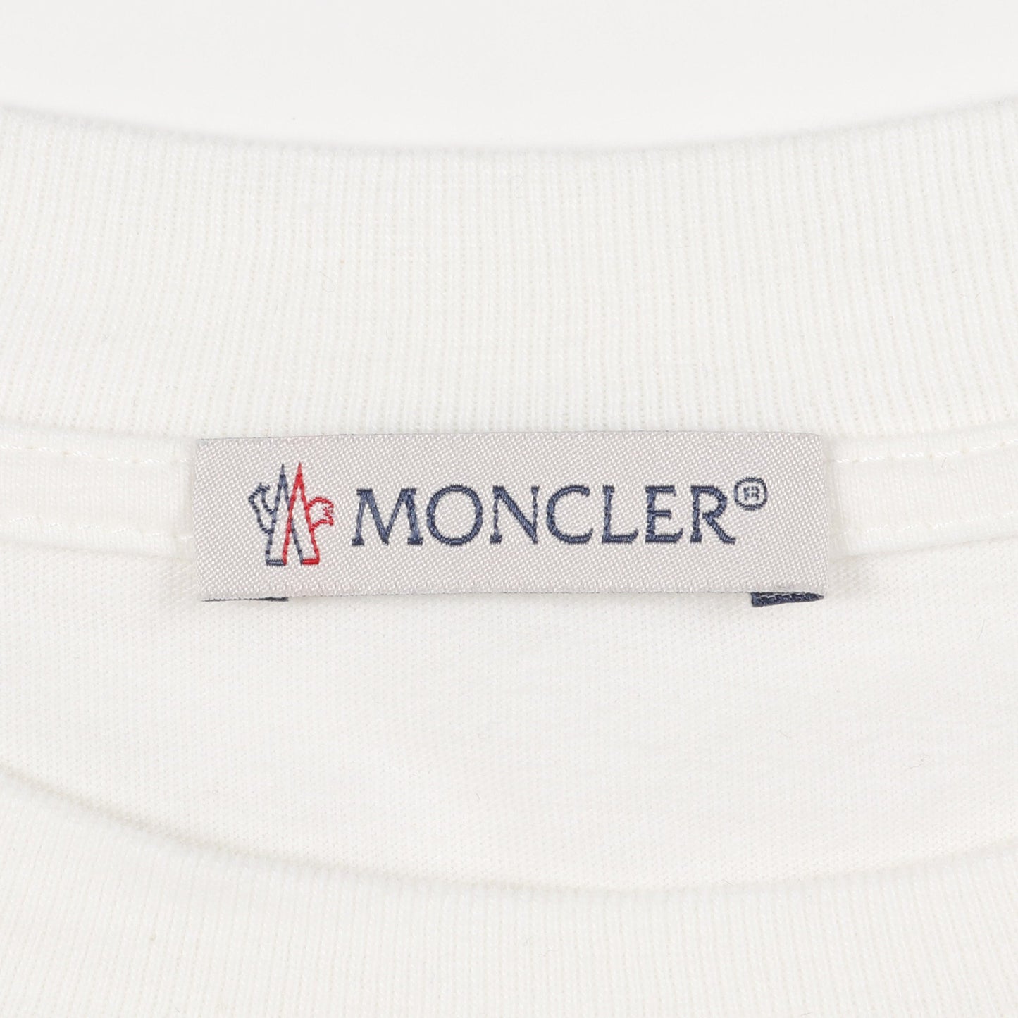 Tシャツ クルーネック 半袖 ロゴ コットン ホワイト モンクレール トップス MONCLER