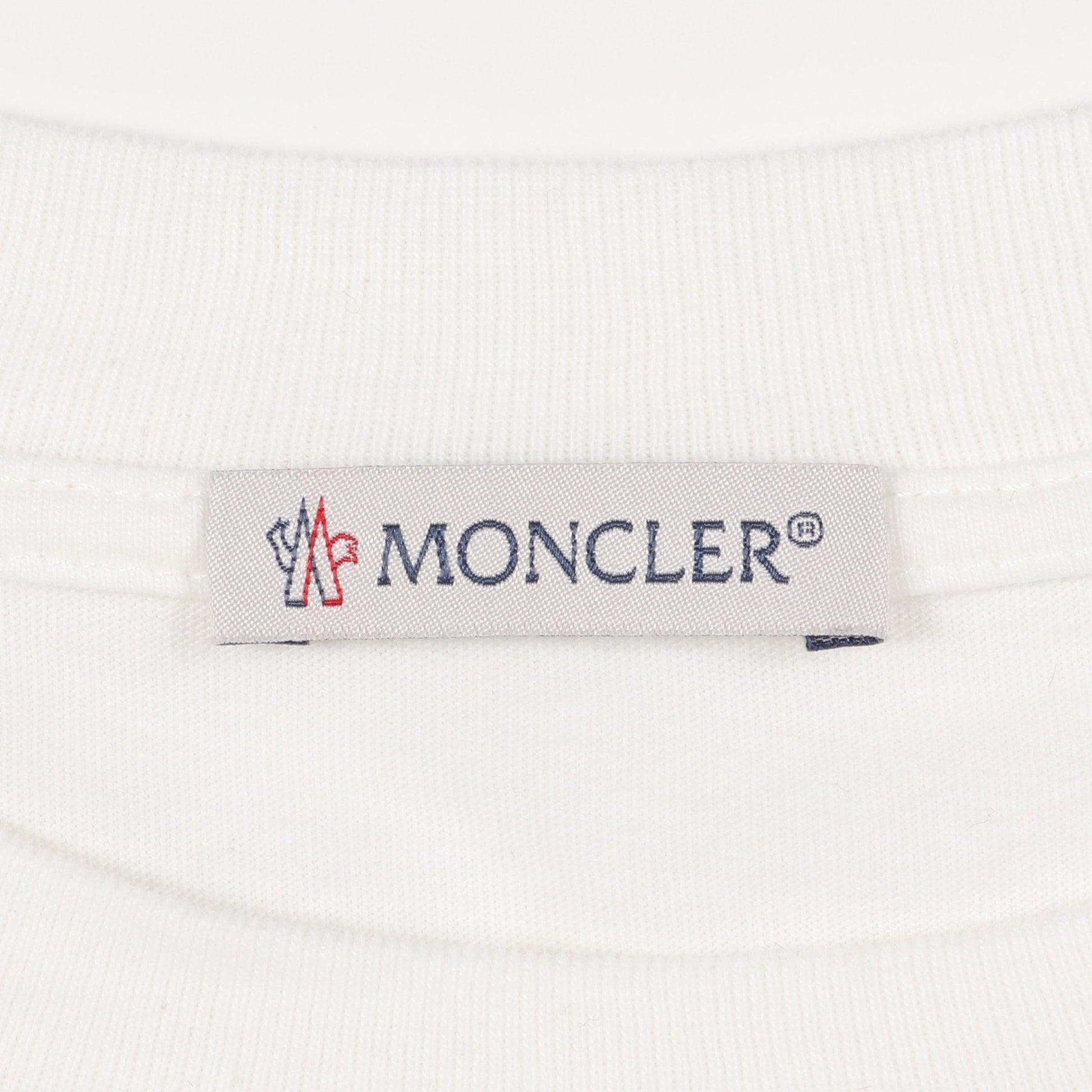 Tシャツ クルーネック 半袖 ロゴ コットン ホワイト モンクレール トップス MONCLER