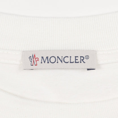 Tシャツ クルーネック 半袖 ロゴ コットン ホワイト モンクレール トップス MONCLER