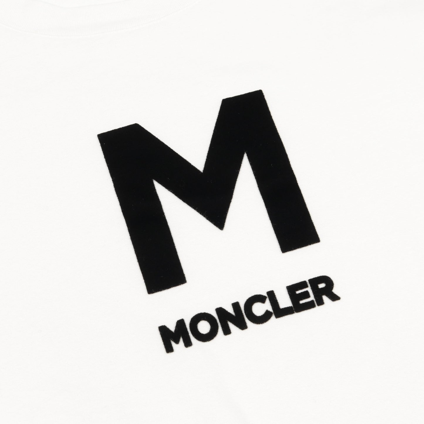 Tシャツ クルーネック 半袖 ロゴ コットン ホワイト モンクレール トップス MONCLER