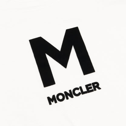 Tシャツ クルーネック 半袖 ロゴ コットン ホワイト モンクレール トップス MONCLER