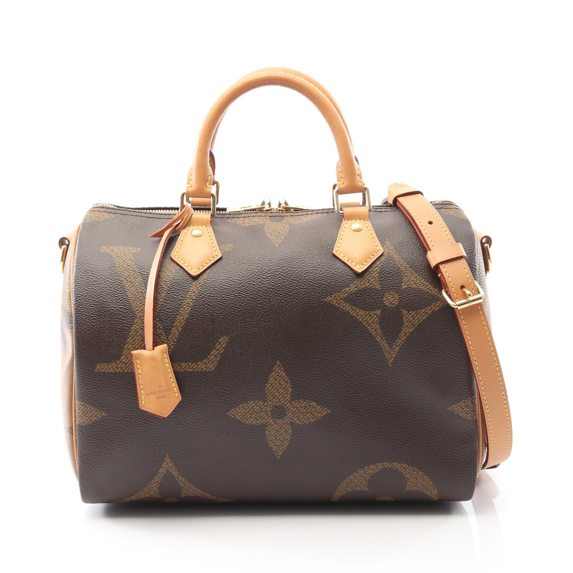 スピーディ バンドリエール30 モノグラムジャイアント ハンドバッグ PVC レザー ブラウン 2WAY ルイヴィトン バッグ LOUIS VUITTON
