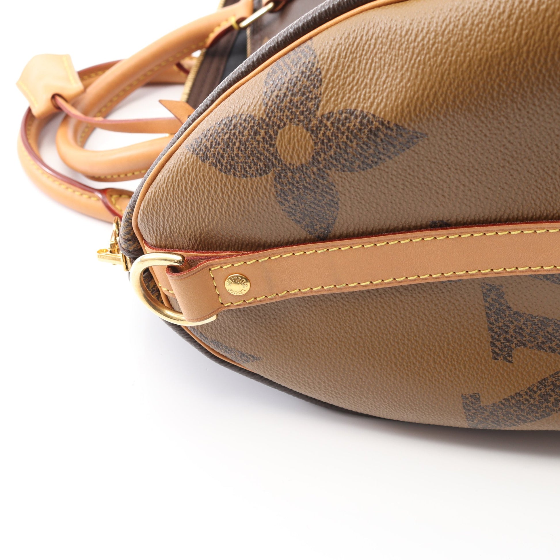 スピーディ バンドリエール30 モノグラムジャイアント ハンドバッグ PVC レザー ブラウン 2WAY ルイヴィトン バッグ LOUIS VUITTON