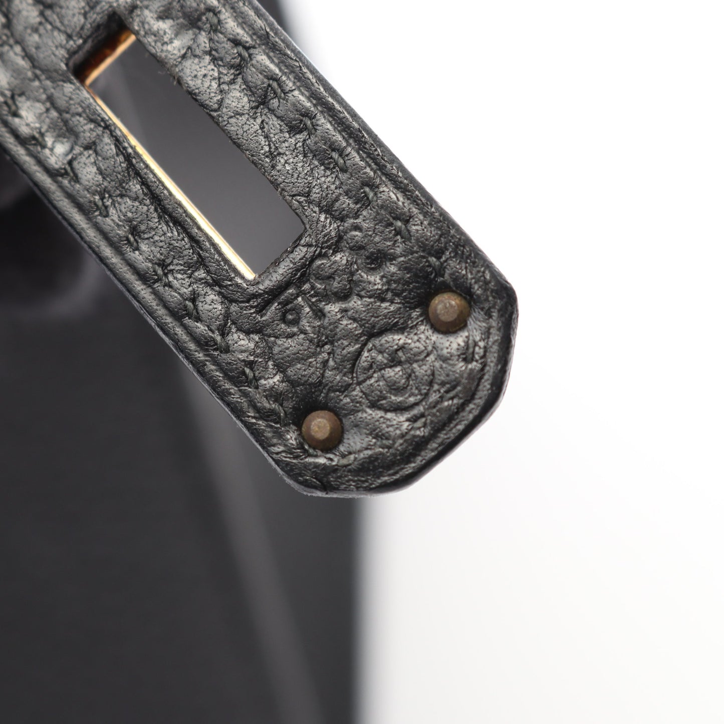 ケリー32 ハンドバッグ アルデンヌ ブラック ゴールド金具 外縫い 2WAY ○U刻印 エルメス バッグ HERMES