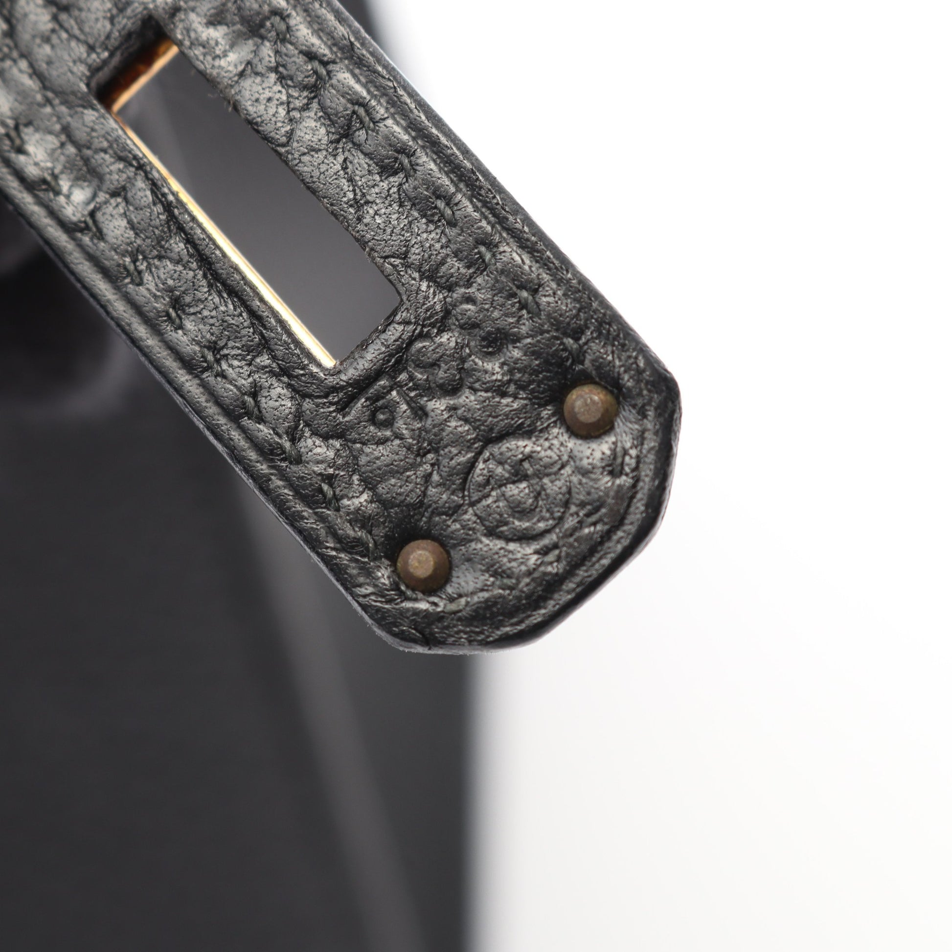 ケリー32 ハンドバッグ アルデンヌ ブラック ゴールド金具 外縫い 2WAY ○U刻印 エルメス バッグ HERMES