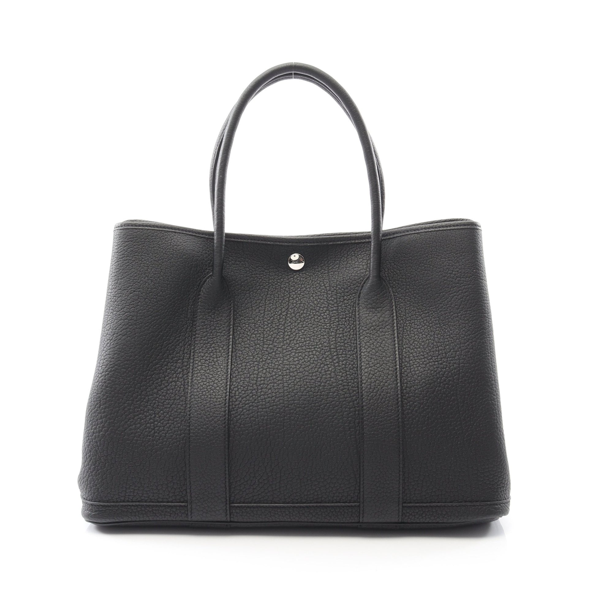 ガーデンパーティPM ハンドバッグ トートバッグ ネゴンダ ブラック シルバー金具 W刻印 エルメス バッグ HERMES