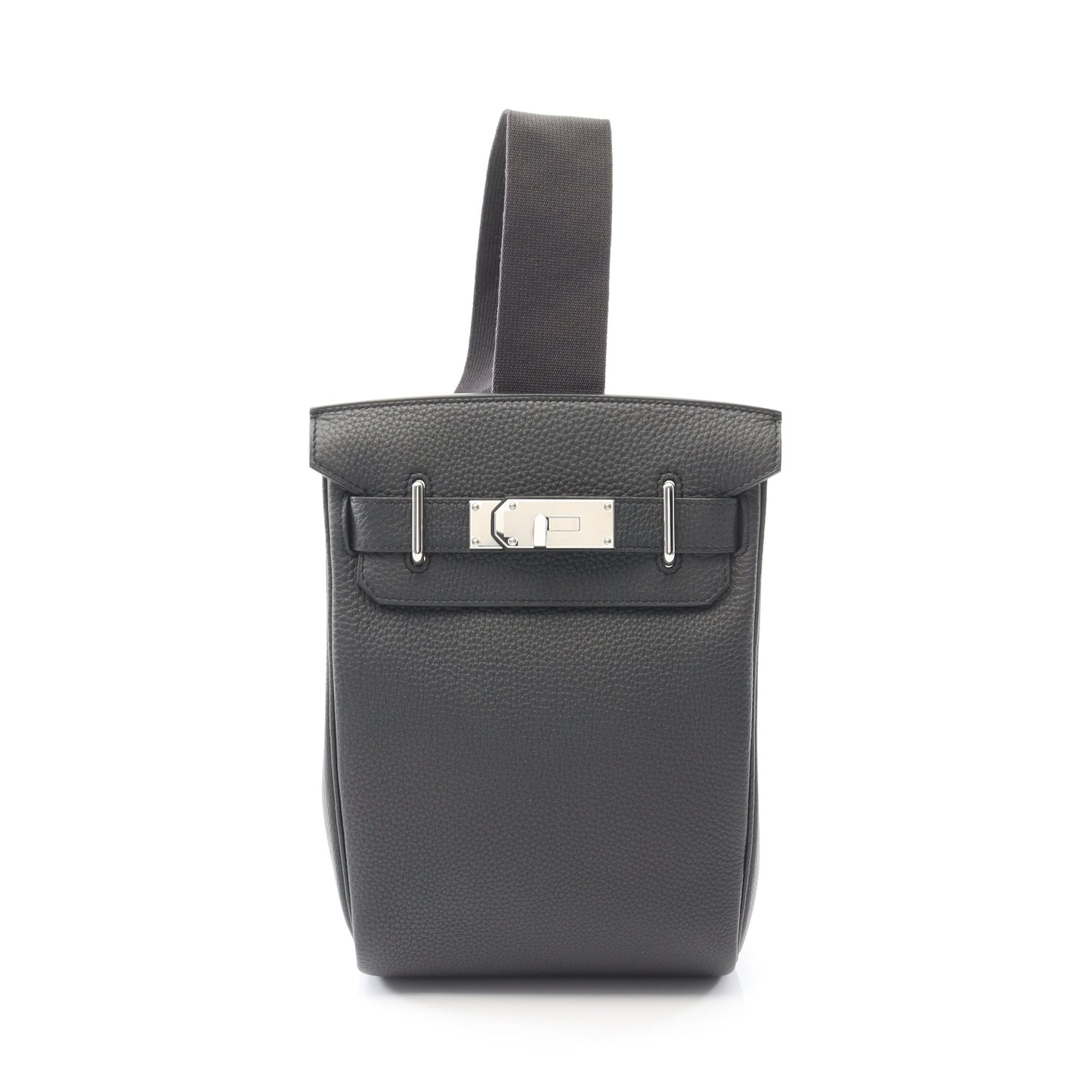 ケリーアッカドPM プロン ボディバッグ トゴ ダークグレー シルバー金具 B刻印 エルメス バッグ HERMES