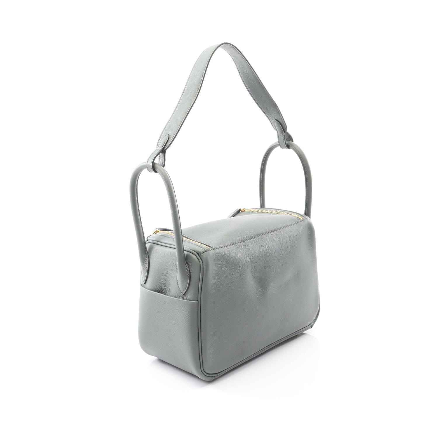 リンディ26 ヴェールアマンド ショルダーバッグ エバーカラー グレーグリーン ゴールド金具 K刻印 エルメス バッグ HERMES