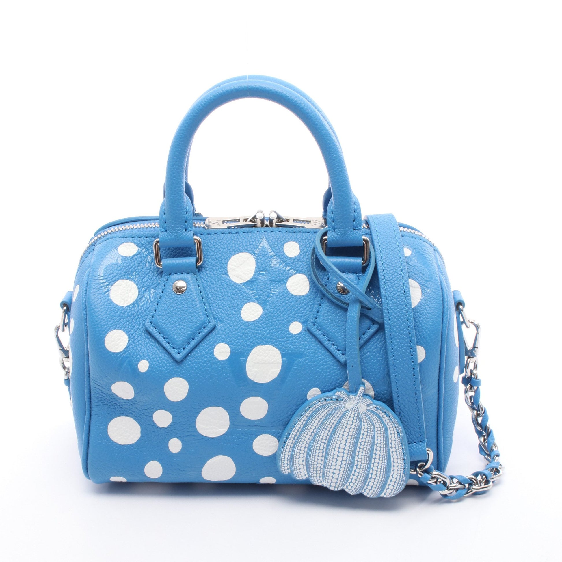 LOUIS VUITTON × yayoi kusama スピーディ バンドリエール20 ハンドバッグ インフィニティドット レザー ブルー ホワイト 2WAY ルイヴィトン バッグ LOUIS VUITTON