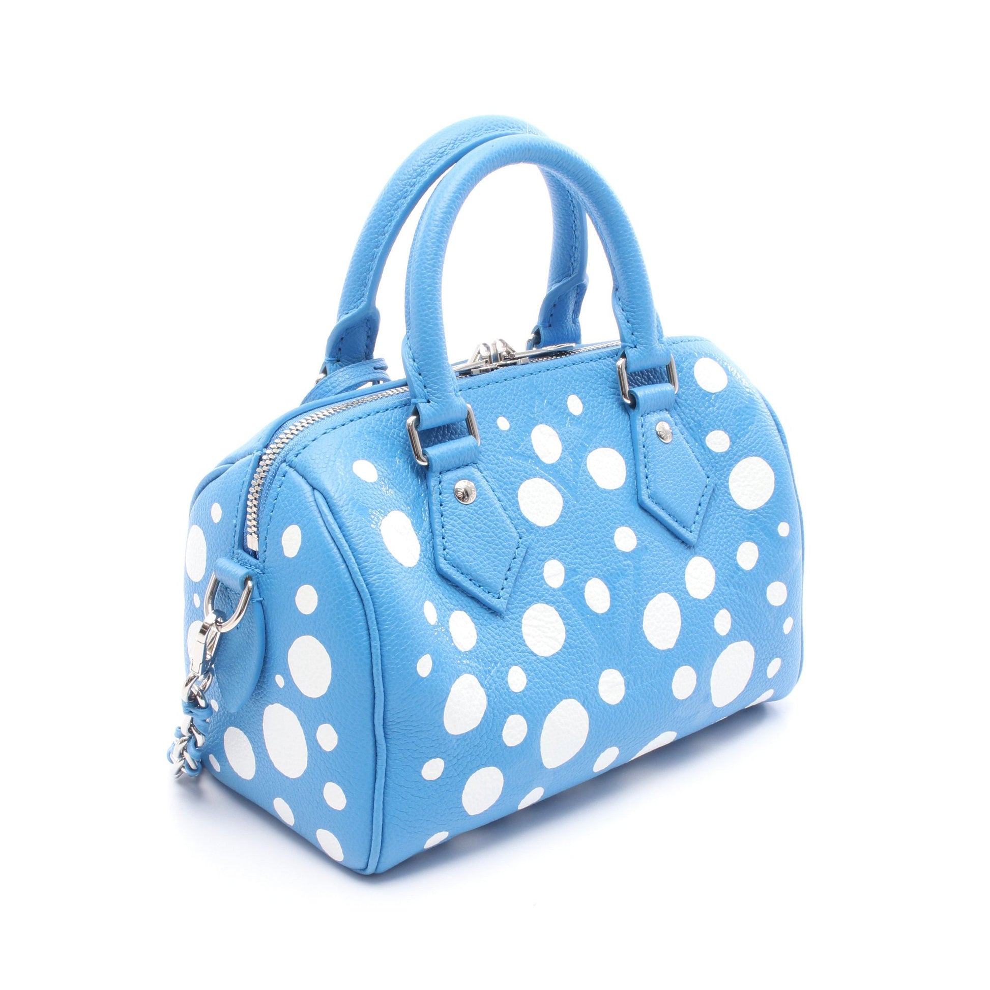 LOUIS VUITTON × yayoi kusama スピーディ バンドリエール20 ハンドバッグ インフィニティドット レザー ブルー ホワイト 2WAY ルイヴィトン バッグ LOUIS VUITTON
