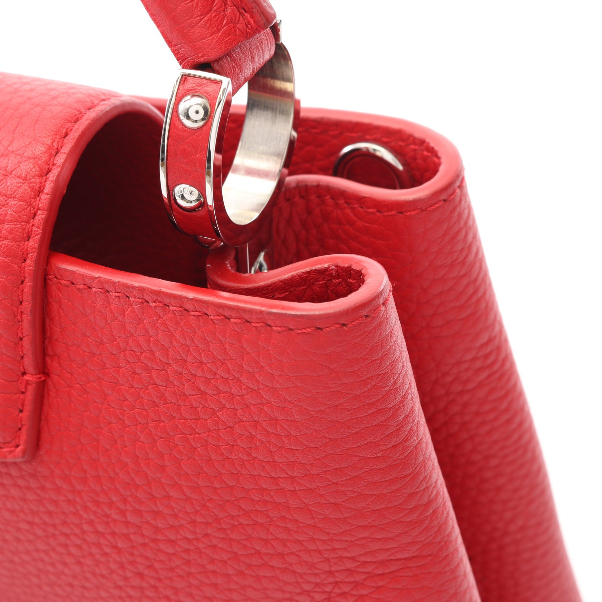 カプシーヌPM パルナセア ルビー ハンドバッグ レザー レッド 2WAY ルイヴィトン バッグ LOUIS VUITTON