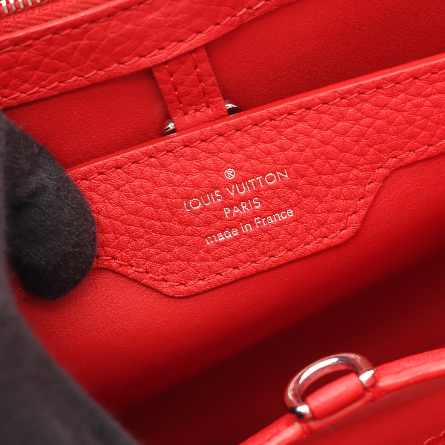 カプシーヌPM パルナセア ルビー ハンドバッグ レザー レッド 2WAY ルイヴィトン バッグ LOUIS VUITTON