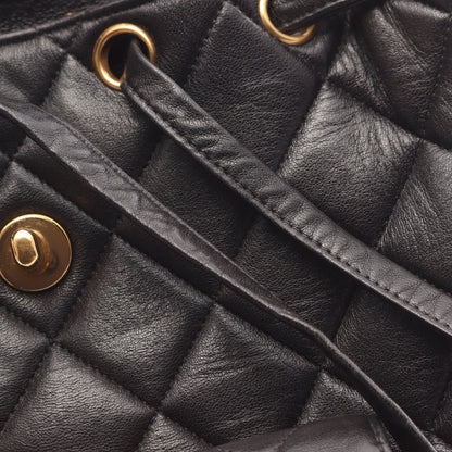 マトラッセ バックパック リュックサック ラムスキン ブラック ゴールド金具 シャネル バッグ CHANEL