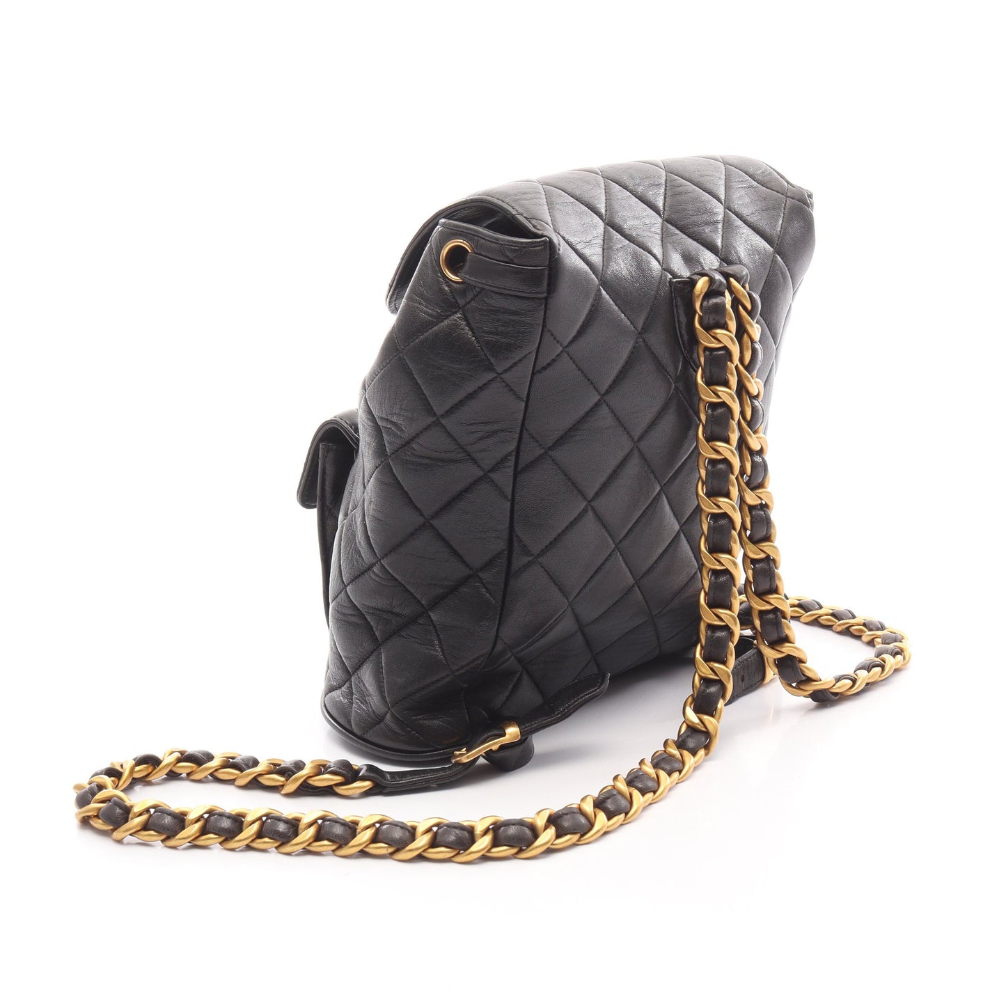 マトラッセ バックパック リュックサック ラムスキン ブラック ゴールド金具 シャネル バッグ CHANEL
