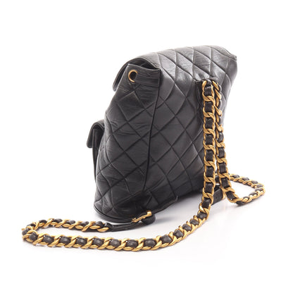 マトラッセ バックパック リュックサック ラムスキン ブラック ゴールド金具 シャネル バッグ CHANEL