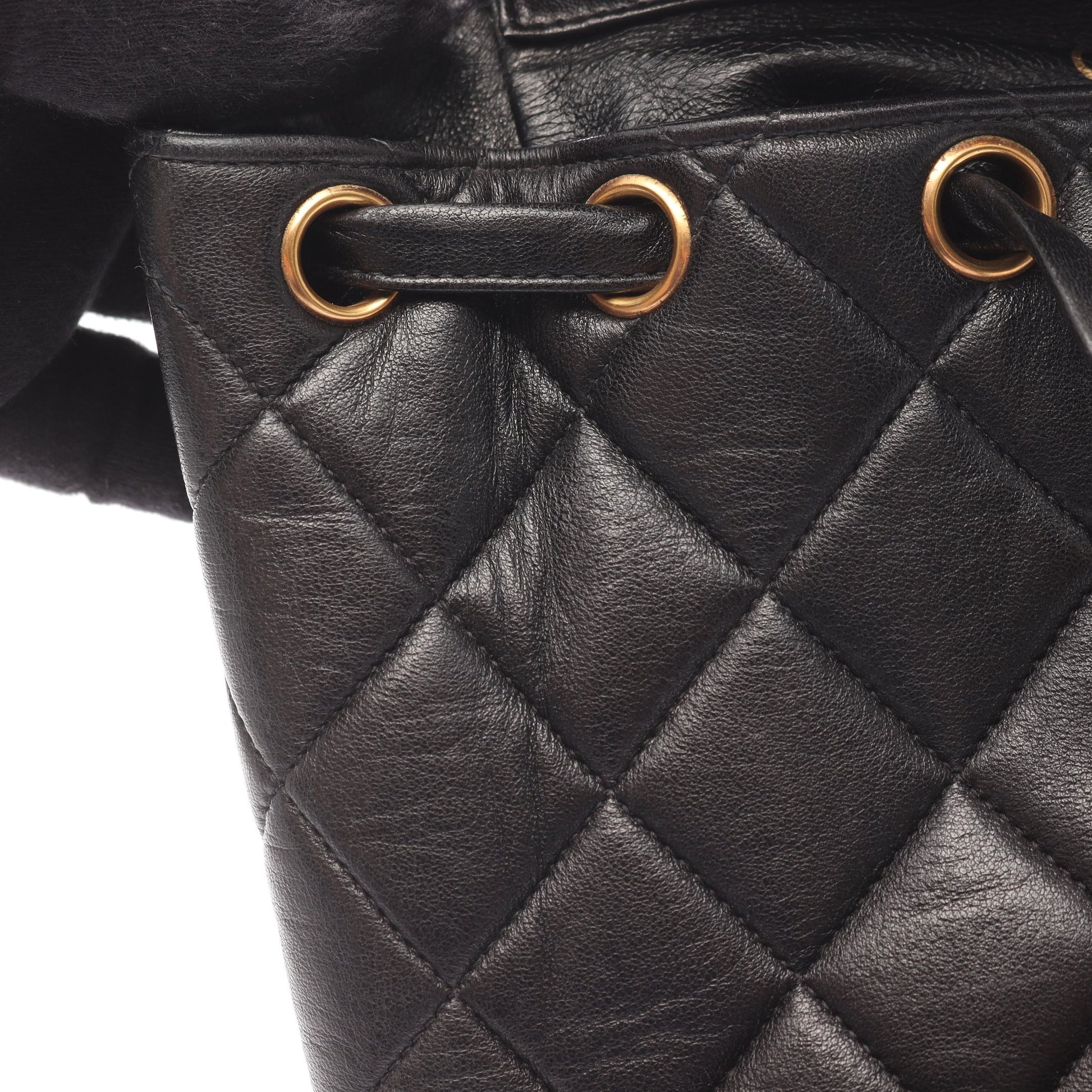 マトラッセ バックパック リュックサック ラムスキン ブラック ゴールド金具 シャネル バッグ CHANEL