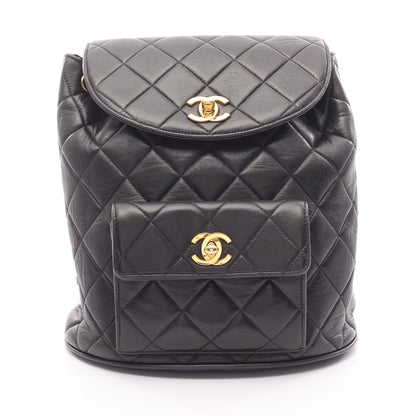 マトラッセ バックパック リュックサック ラムスキン ブラック ゴールド金具 シャネル バッグ CHANEL