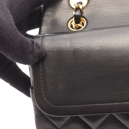 マトラッセ Wフラップ Wチェーンショルダーバッグ ラムスキン ブラック ゴールド金具 シャネル バッグ CHANEL