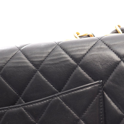 デカマトラッセ30 シングルフラップ Wチェーンショルダーバッグ ラムスキン ブラック ゴールド金具 シャネル バッグ CHANEL
