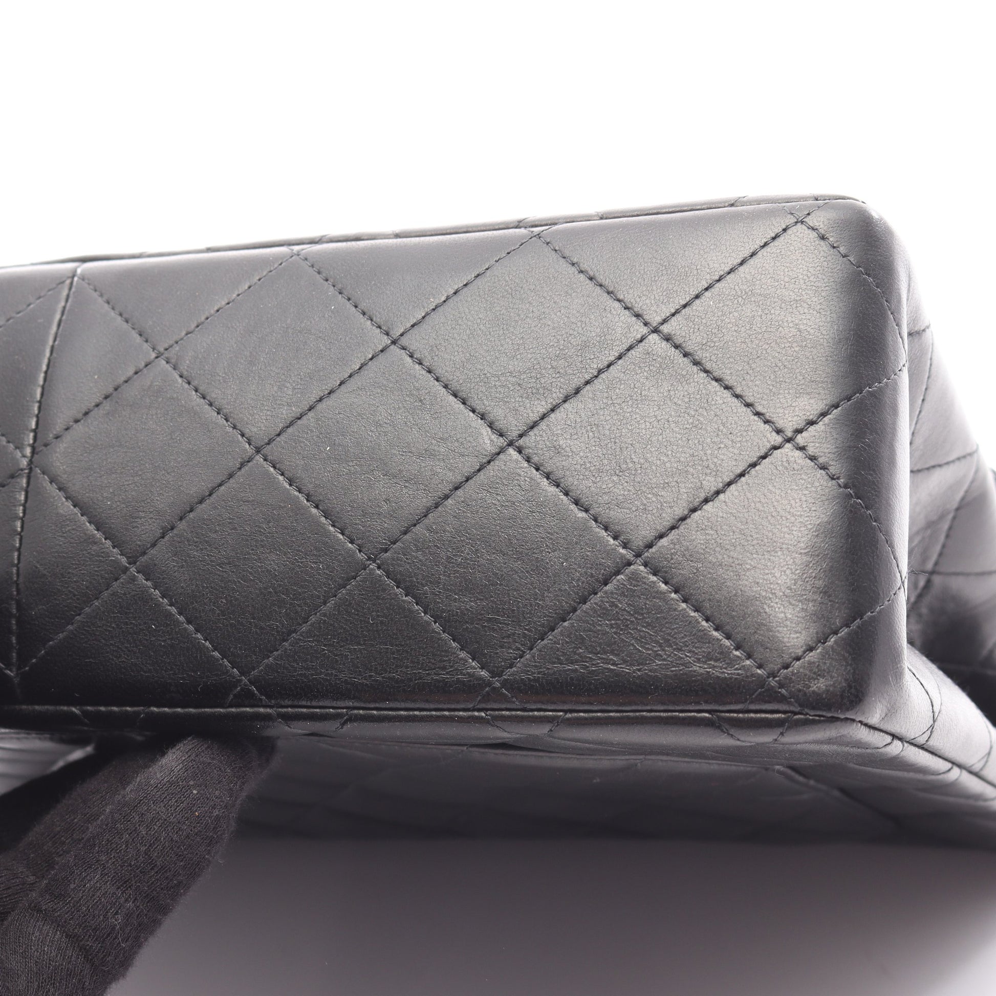 デカマトラッセ30 シングルフラップ Wチェーンショルダーバッグ ラムスキン ブラック ゴールド金具 シャネル バッグ CHANEL