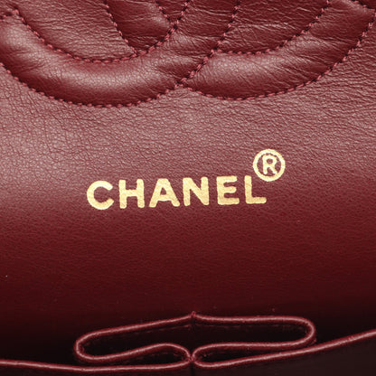 マトラッセ Wフラップ Wチェーンショルダーバッグ ラムスキン ブラック ゴールド金具 シャネル バッグ CHANEL