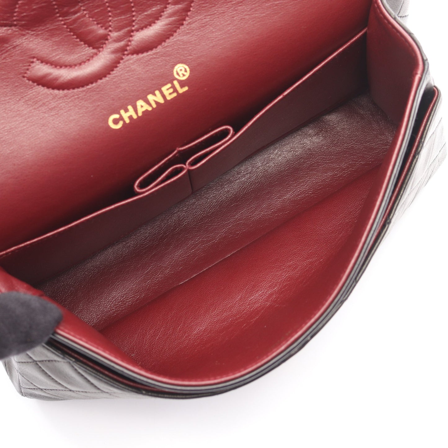 マトラッセ Wフラップ Wチェーンショルダーバッグ ラムスキン ブラック ゴールド金具 シャネル バッグ CHANEL