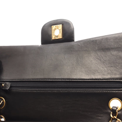マトラッセ Wフラップ Wチェーンショルダーバッグ ラムスキン ブラック ゴールド金具 シャネル バッグ CHANEL