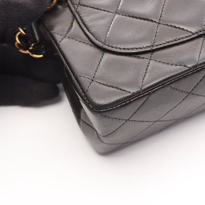 ミニマトラッセ チェーンショルダーバッグ ラムスキン ブラック ゴールド金具 シャネル バッグ CHANEL