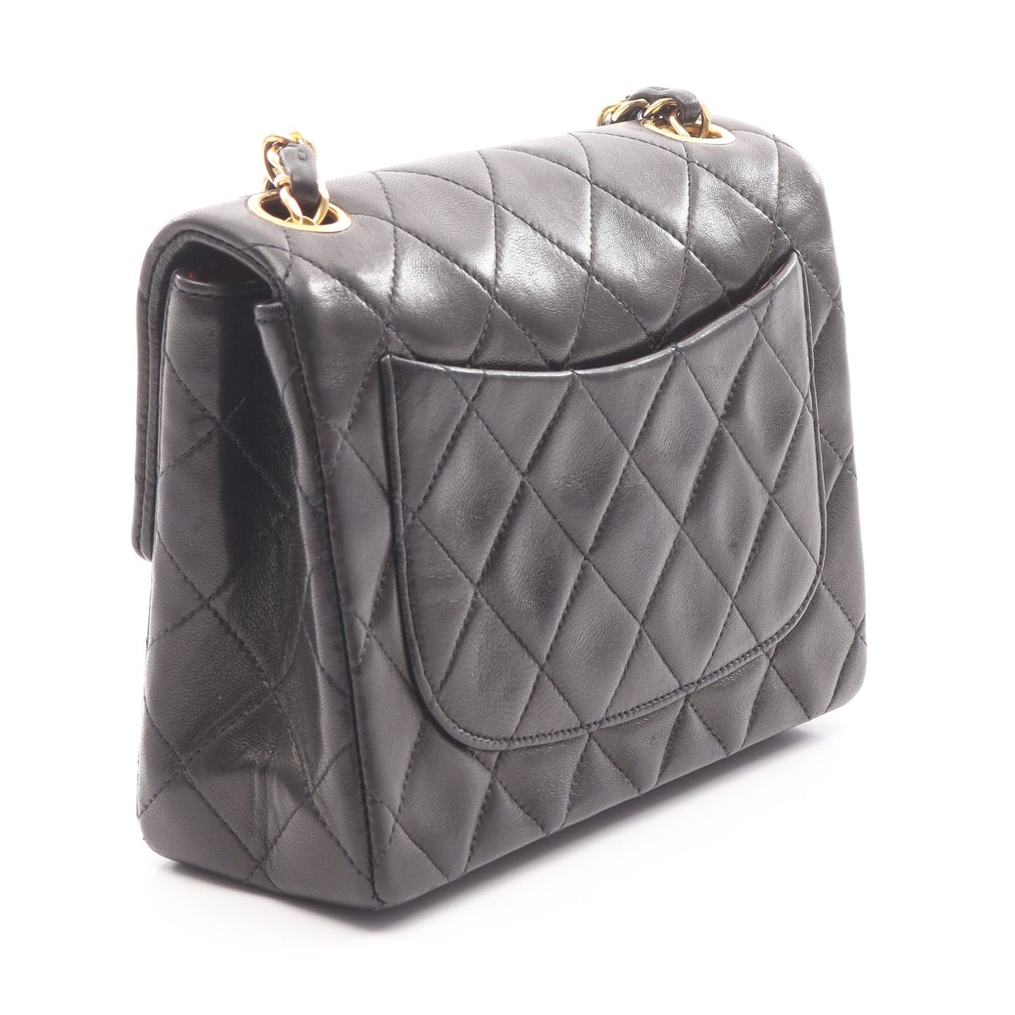 ミニマトラッセ チェーンショルダーバッグ ラムスキン ブラック ゴールド金具 シャネル バッグ CHANEL