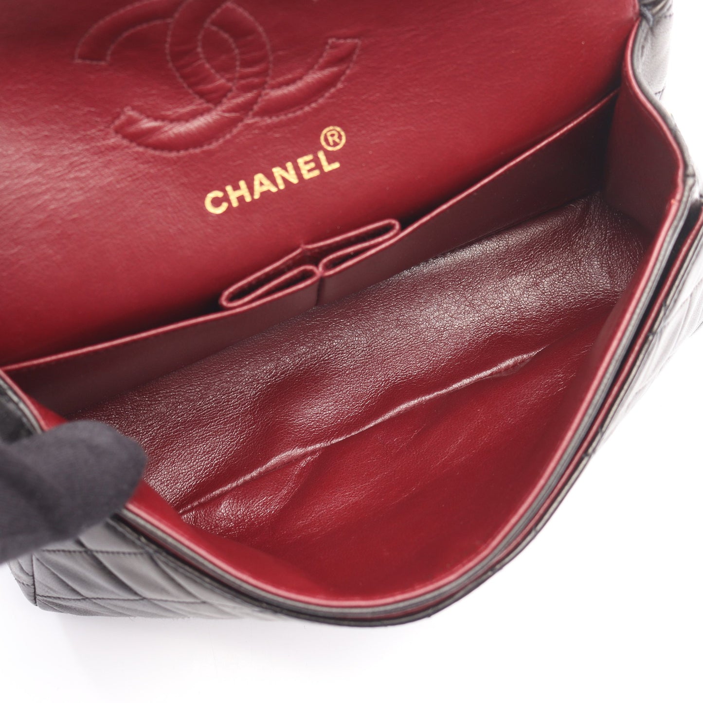 マトラッセ Wフラップ Wチェーンショルダーバッグ ラムスキン ブラック ゴールド金具 シャネル バッグ CHANEL