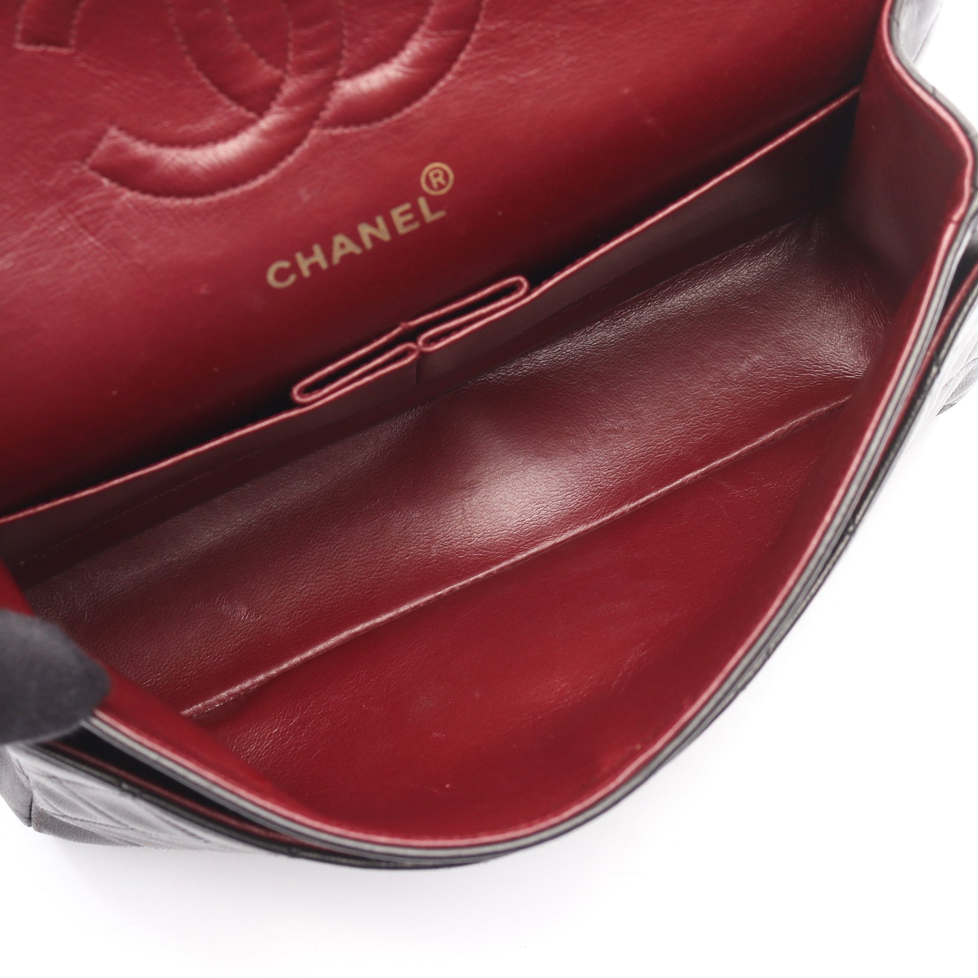 マトラッセ Wフラップ Wチェーンショルダーバッグ ラムスキン ブラック ゴールド金具 シャネル バッグ CHANEL
