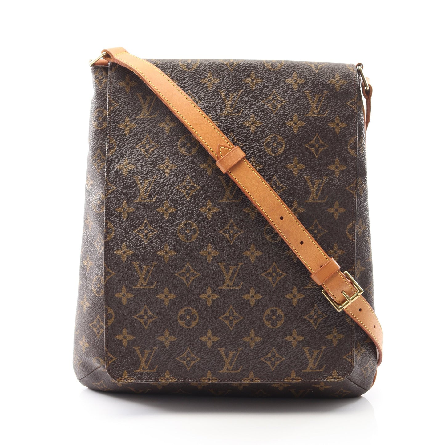 ミュゼット モノグラム ショルダーバッグ PVC レザー ブラウン ルイヴィトン バッグ LOUIS VUITTON
