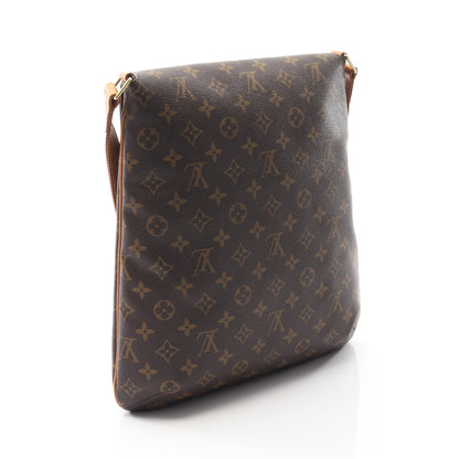 ミュゼット モノグラム ショルダーバッグ PVC レザー ブラウン ルイヴィトン バッグ LOUIS VUITTON